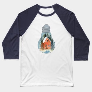 Vintage House In A Light Bulb Baseball T-Shirt